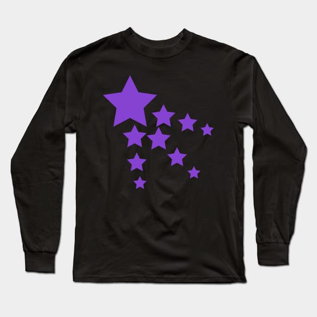 Purple Stars Long Sleeve T-Shirt by Celtic Morrigan